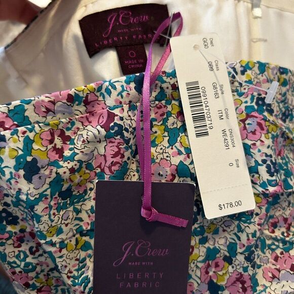NWT J.Crew One-shoulder tie dress in Liberty® Claire-Aude floral Bow 0 - Picture 8 of 8